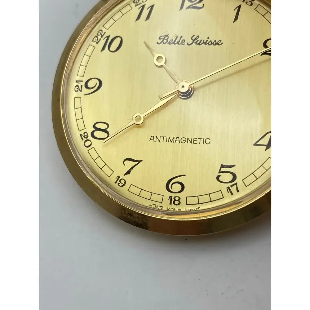 VTG Pocket Watch  Mechanical Bella Suisse Hong Kong 42mm Antimagnetic Runs *Read